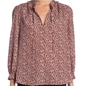 Joie Evangeline Long Sleeve Tie Blouse Nordstrom Small